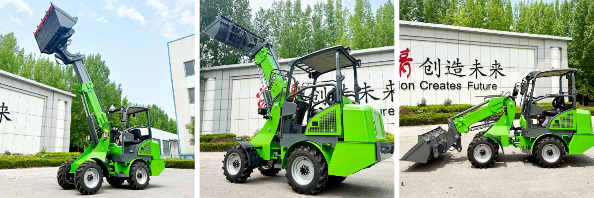 Electric front end loader for garden tractor Electric front end loader for garden tractor